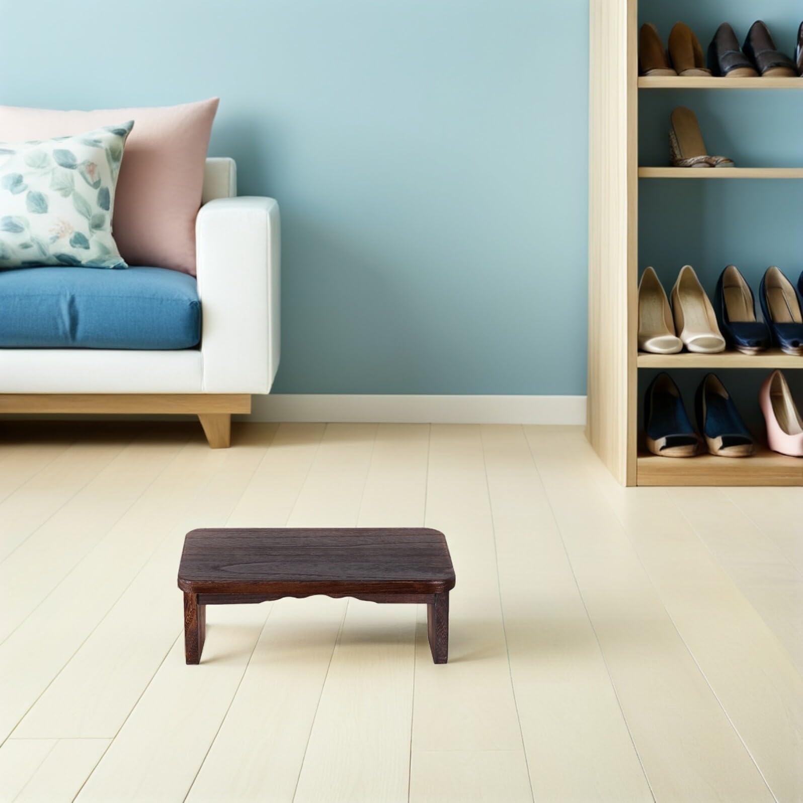 Banco de Meditación Ergonomico de Madera Maciza Taburete Arrodillado Portátil para Meditación Oración y Té Estable y Ligero para Uso Espiritual Hogar y Templos