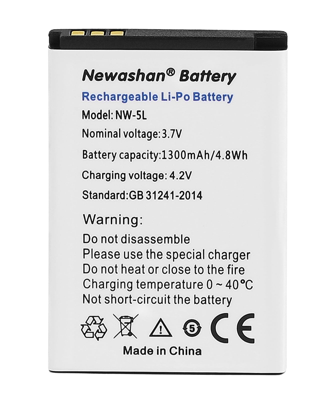 NEWASHAN Ersatzakku RCB01P01 RCB413 1300 mAh 3,7 V kompatibel mit Doro Telefon Primo 406 413 414 418 Portable Flip Smartphone Li-ION Li-Po Akku RCBNTC01