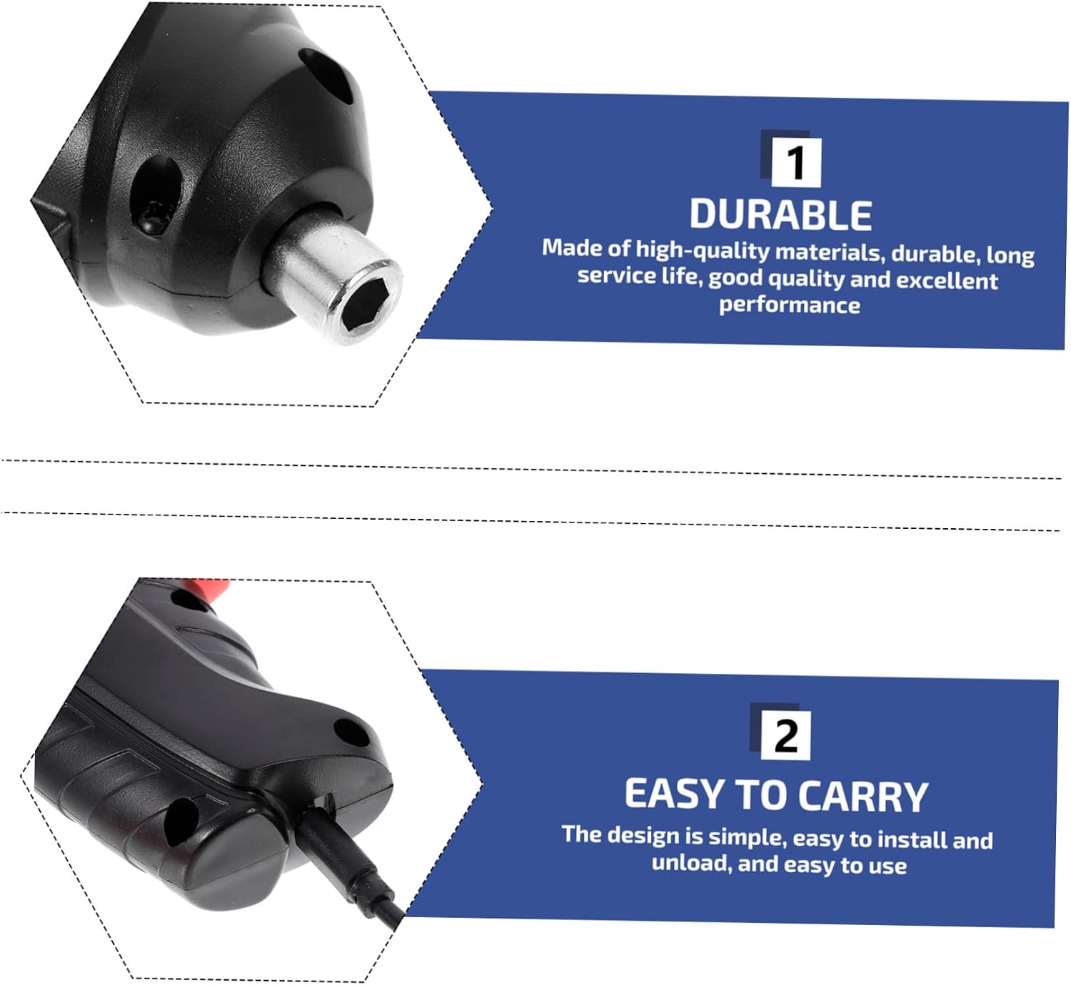 Balacoo Electric Hand Drill Set Cordless Screwdriver Kit Rechargeable Led Illuminated Compact Design for Small Screw Tasks Random