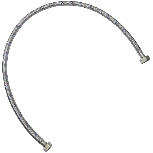 AERZETIX - C51044 - Manguera de conexión flexible - 800mm - 1/2" hembra - 3/8" hembra - grifo monomando sanitario cocina baño fontanería