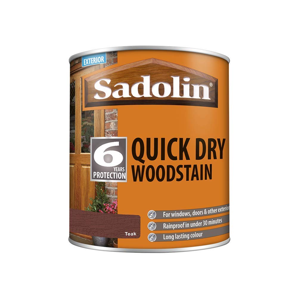 Sadolin Teak Quick Drying Woodstain 1 Litre Std Colour