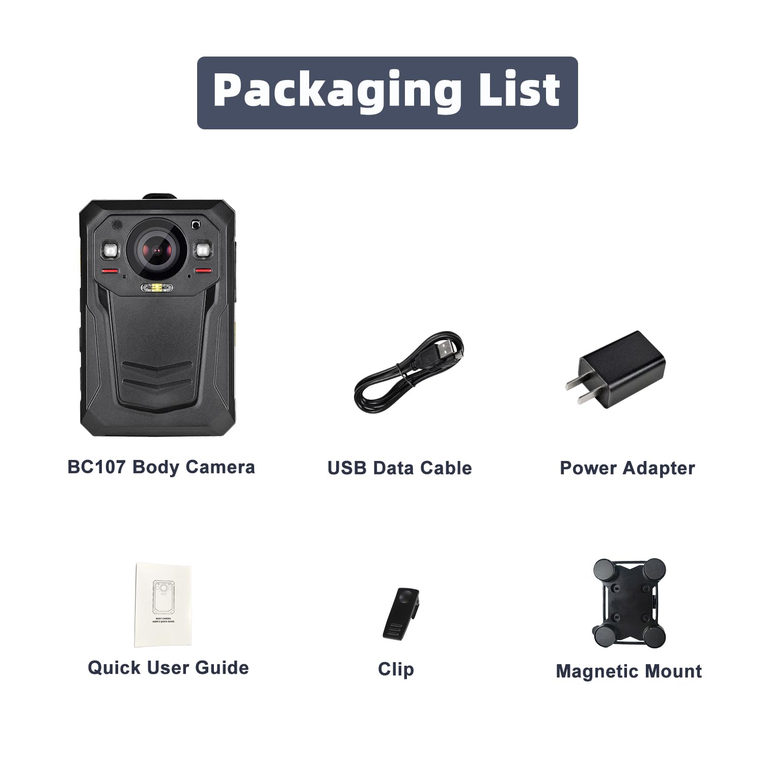 4g Intercom Body Camera 3600mah Battery 17 Hours Recording Big - View #2