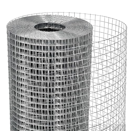 Valla de malla de alambre de acero inoxidable, malla de jardín soldada de 1/2 pulgada, rollo de metal Ber (1 m x 1 m) para soluciones de paisajismo y seguridad
