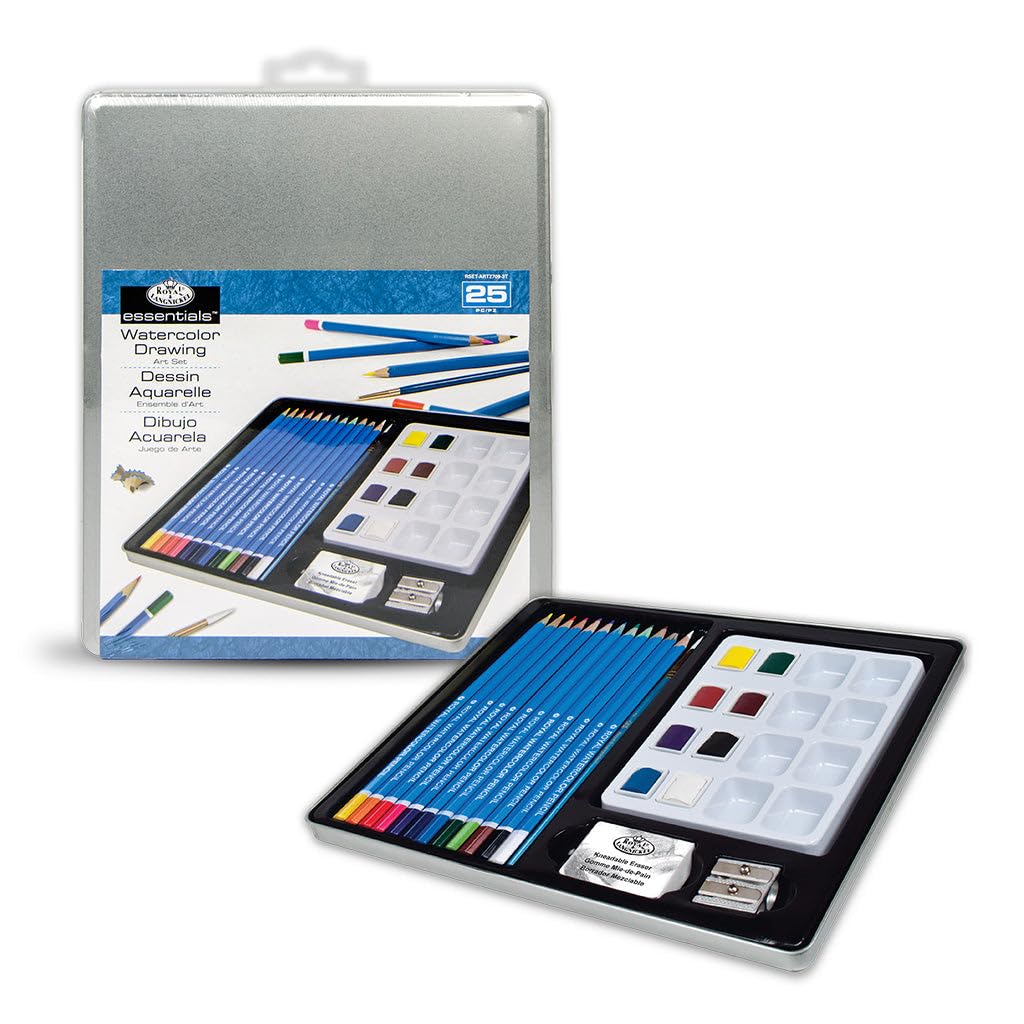 Royal & Langnickel Standard Tin Watercolor Drawing Art Set