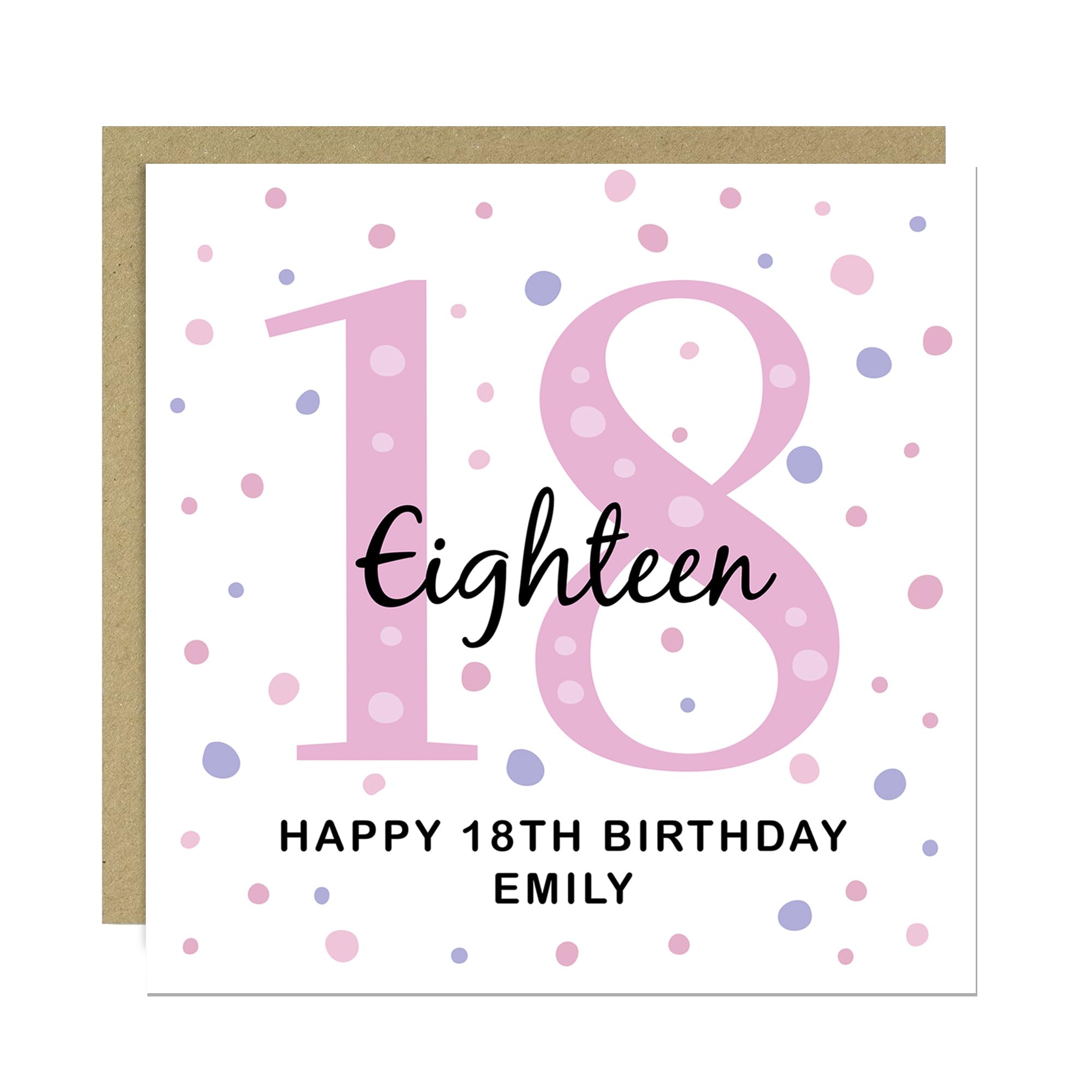 RED OCEAN Personalised 18th Birthday Card Daughter, Friend 18th Birthday, Personalised 18th Birthday Card For Sister Daughter Cousin, Eighteenth Birthday Card For Her, Eighteen Years