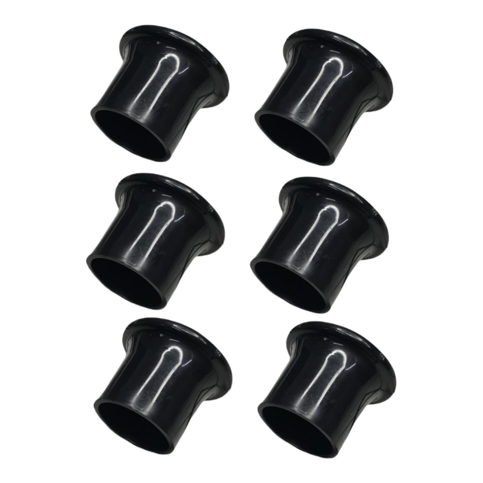 ESSMOKO Curtain Pole Ends Finials 22mm Plastic Curtain Rod End Sealing Decoration Black 22mm