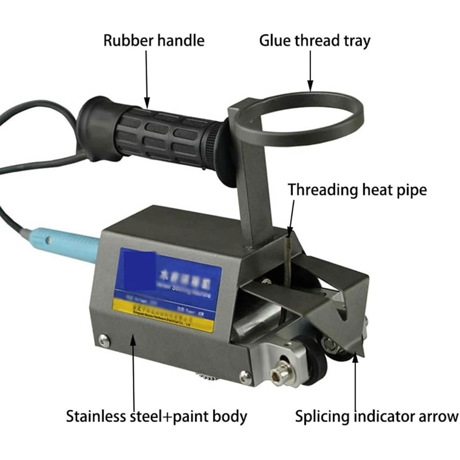 Macchina automatica per cucire impiallacciatura 60 W, strumento portatile per patchwork cicloide in acciaio inossidabile per la lavorazione del legno e la riparazione domestica