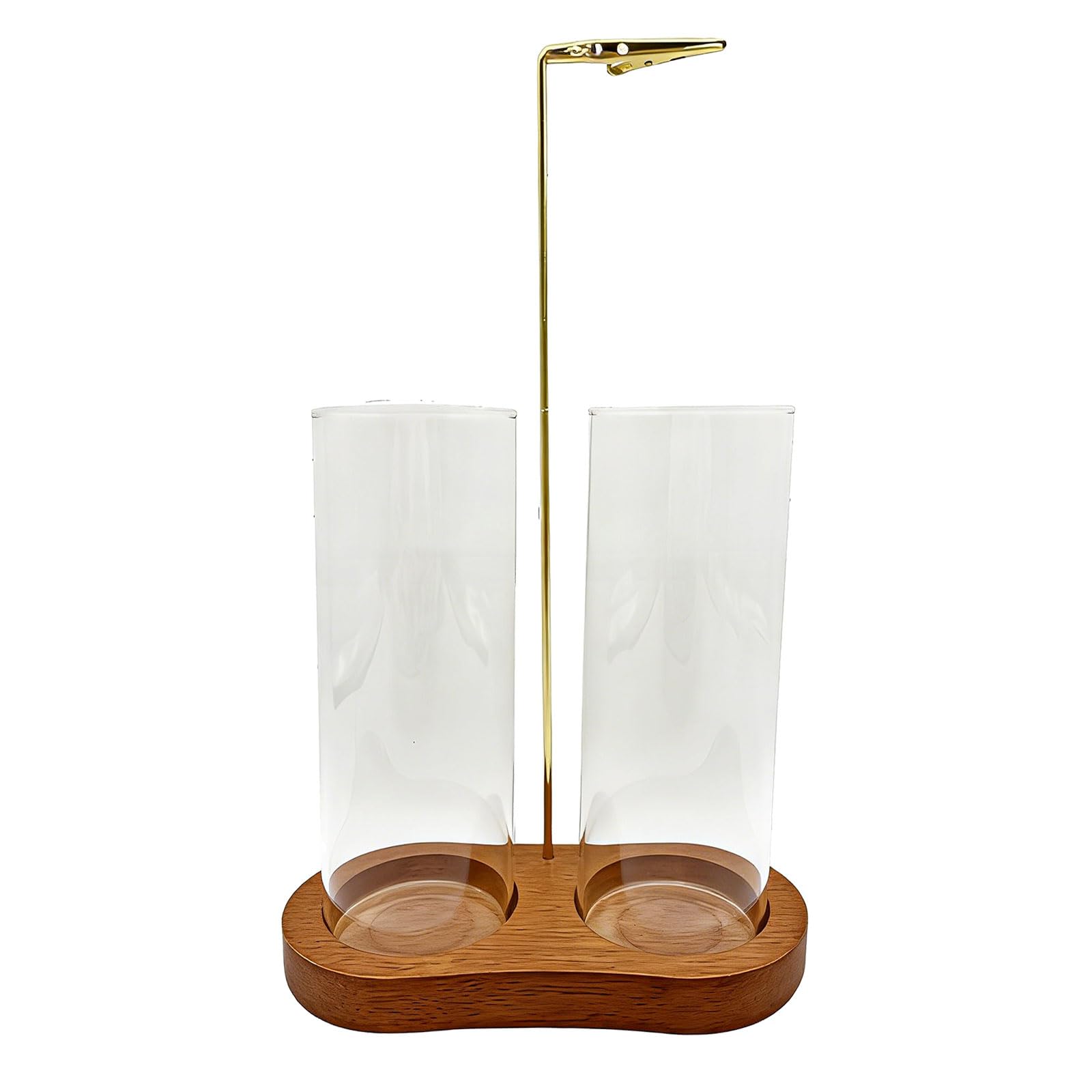 Minimalist Wooden 8 Shaped Glass Scent Diffuser for and Decor Feng Shui Scent Stove