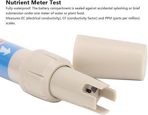 Miniatura 7 de Varita de porra de nutrientes, lectores hidropónicos PPM, prueba de medidor de nutrientes impermeable Nutra Wand Truncheon Hydroponic ECPPMCF
