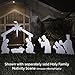 Outdoor Weatherproof Nativity Scene - 3 Wise Men Figures, Made in USA, Durable Plastic, Compact Storage, White