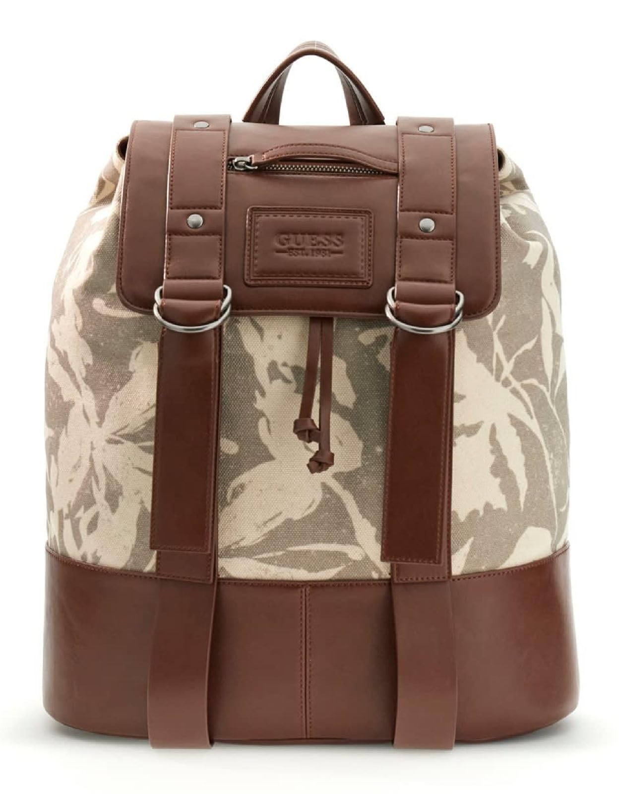 Sac à dos GUESS Oslo design multicolore blanc et sable avec bretelles confort