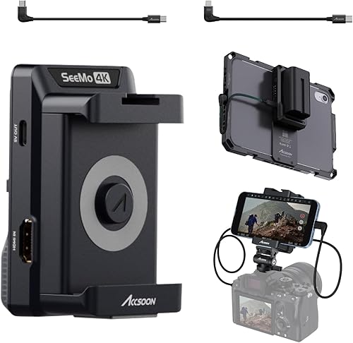Miniatura 9 de Accsoon SeeMo - Adaptador de transmisor de video HDMI 4K, 4K301080p60 iOS en monitor de campo de cámara DSLR, iPad Phone 4K Monitor de transmisión