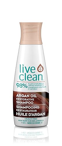 Live Clean Champú, aceite de argán restaurador, 12 onzas