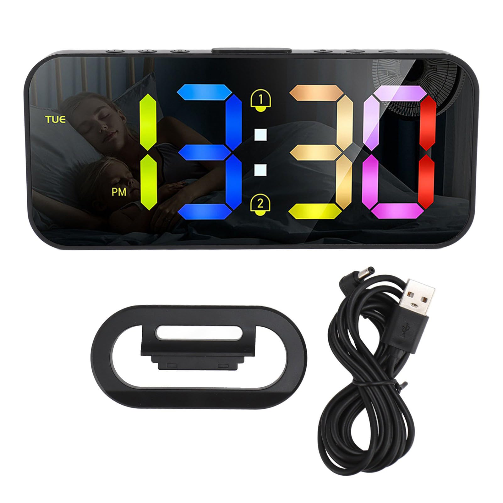 デジタル時計 ブラック ジャンボクロック | カー用品のセイワ