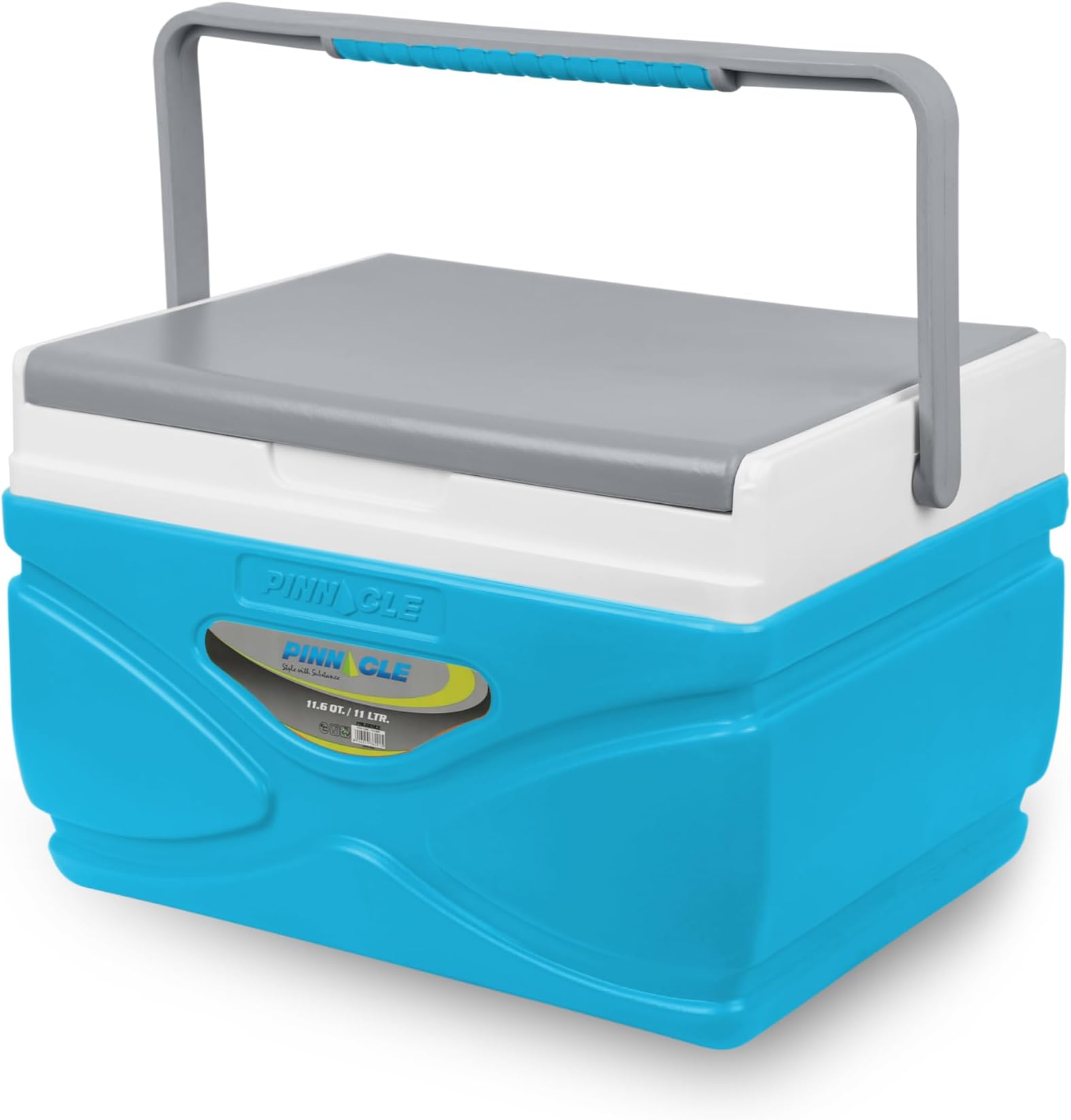 Pinnacle Thermoware Prudence Ice Cube Box, Trolley Style Cooler Box with Wheels, Holds Ice for Long Hours (11 Litre, Blue)