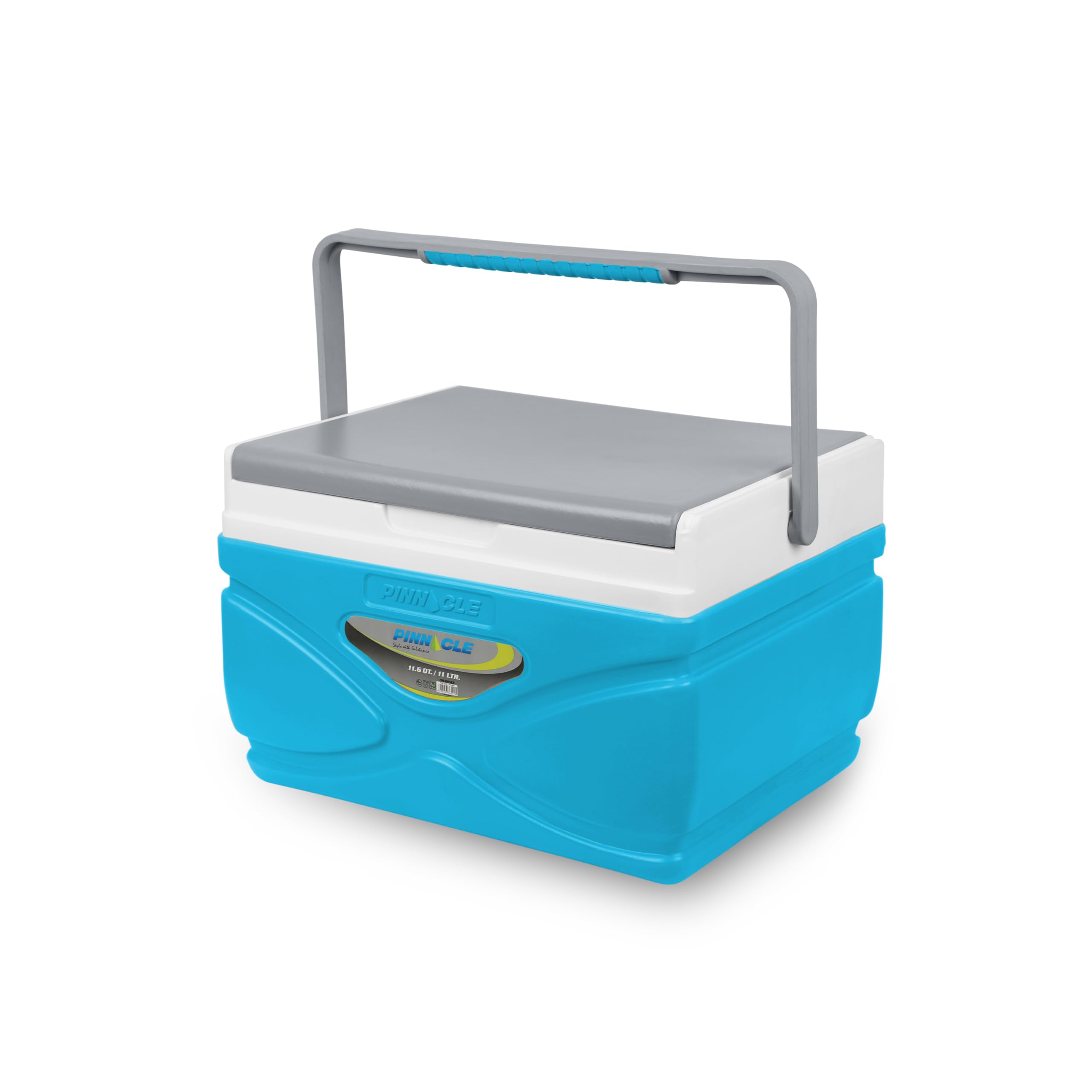 Pinnacle Prudence 11L Chiller Ice Box | Fits 16 Cans | Hold Ice Upto 48hrs | Lid Used as Tray | Portable Insulated Ice Cooler Box for Car Travel,Parties, Medical, Picnics, Camping, Sports