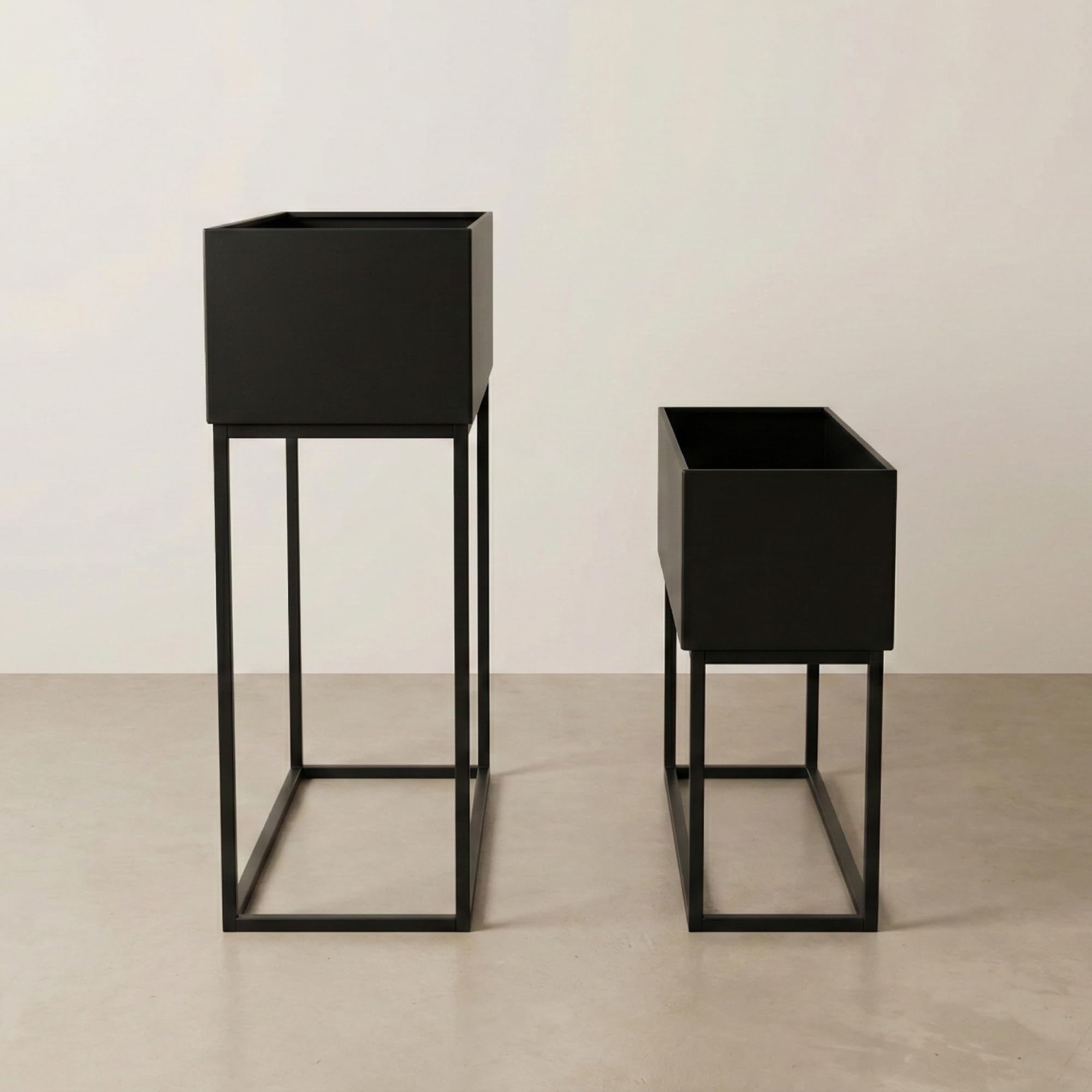 Längliche Blumenständer Loft aus Metall TINO, 2er-Set