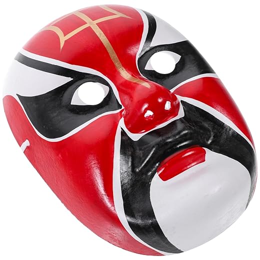 PRETYZOOM Chinese Opera Mask Wall Decoration Pendant 8.66X6.49X2.36In Theater Mask for Home Dining Room Party Decor