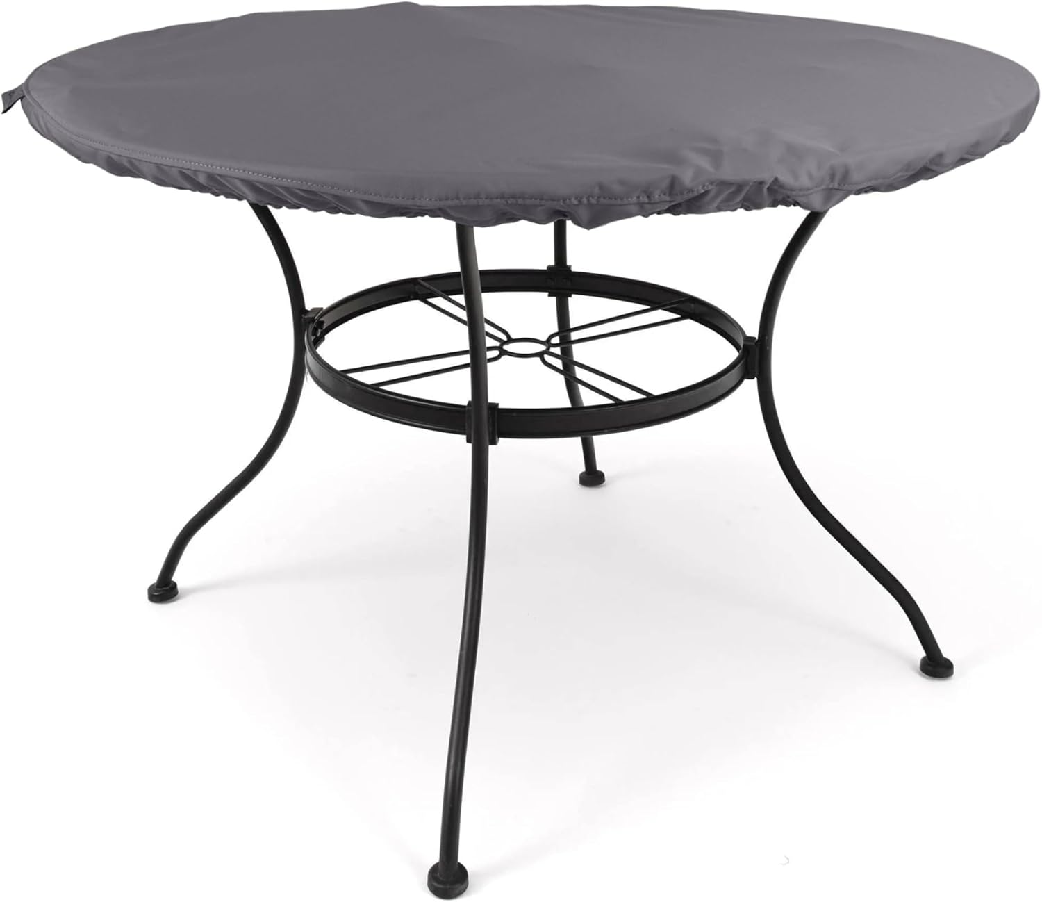 Covermates Elite Outdoor Round Table Top Cover – All-Weather Water-Resistant Polyester, Mesh Ventilation, Adjustable Drawcord & Buckle Straps for Patio Furniture, Round 42-48 DIAMETER, Charcoal