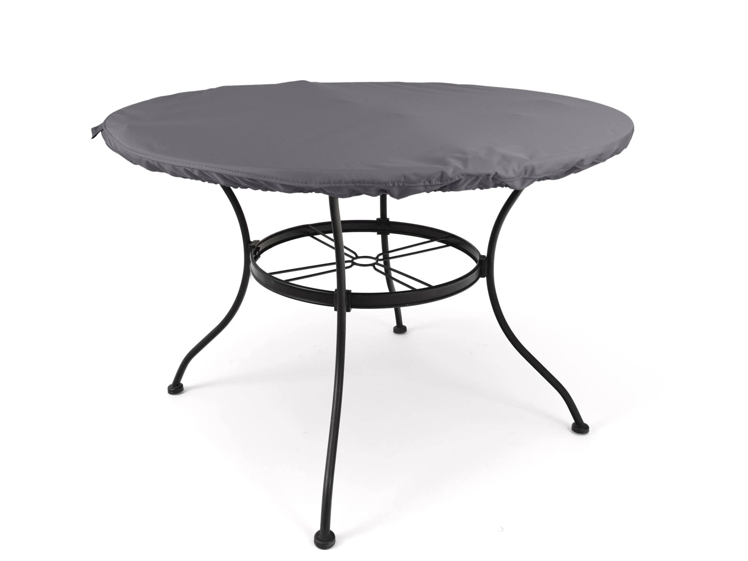 Covermates Round Table Top Cover - Water-Resistant Polyester, Adjustable Buckle Straps, Middle Buckle Strap, Patio Table Covers, Round 42-48 Diameter, Charcoal