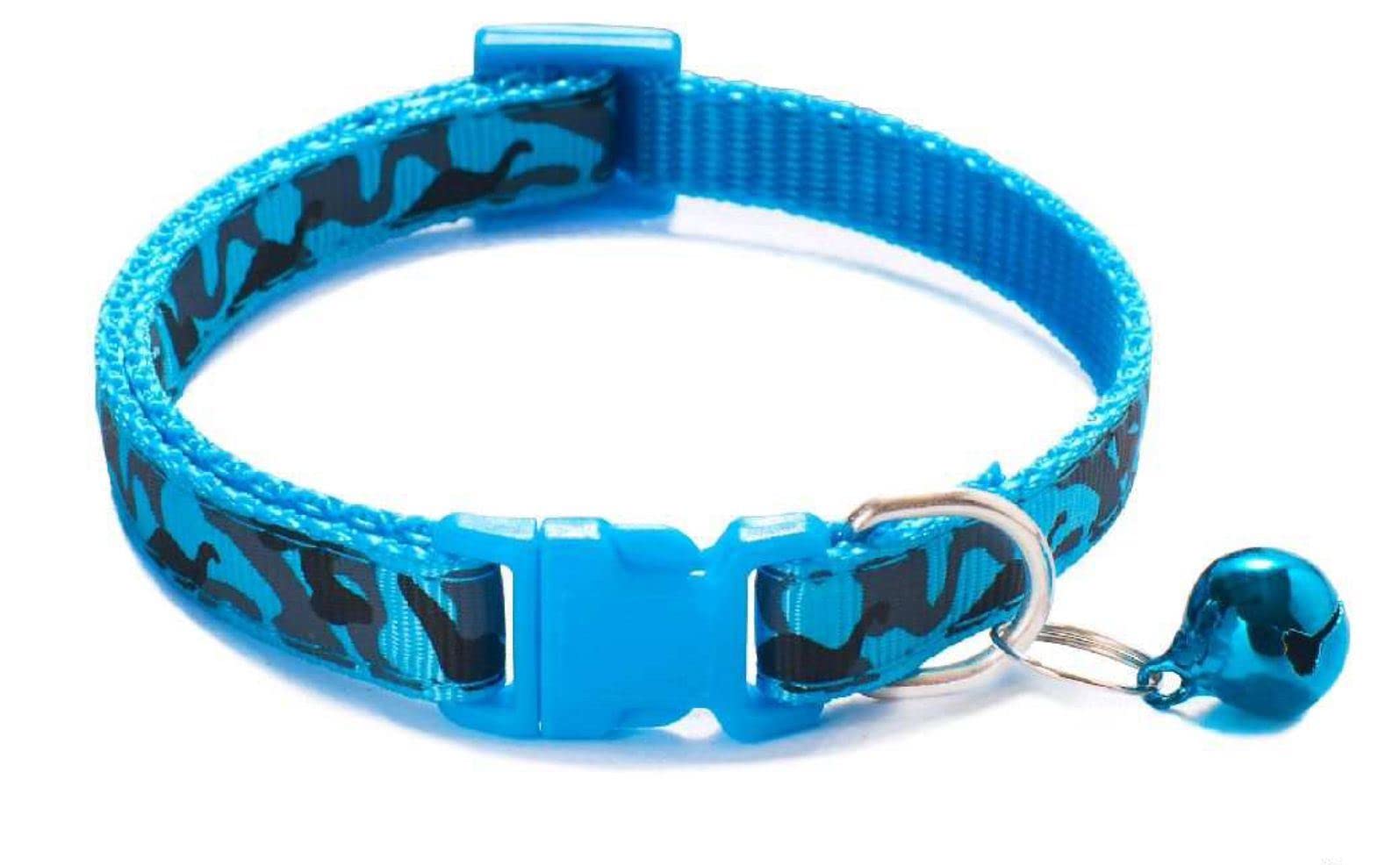 LitVibes Cat Collar With Bell,Kitten And Small Dogs Soft Adjustable Collar,Safe,Breakaway For Cats And Puppies-Blue (Camo Design),?14 cm,W_2 cm (B0BPMF9T9F) Amazon Price History, Amazon Price Tracker