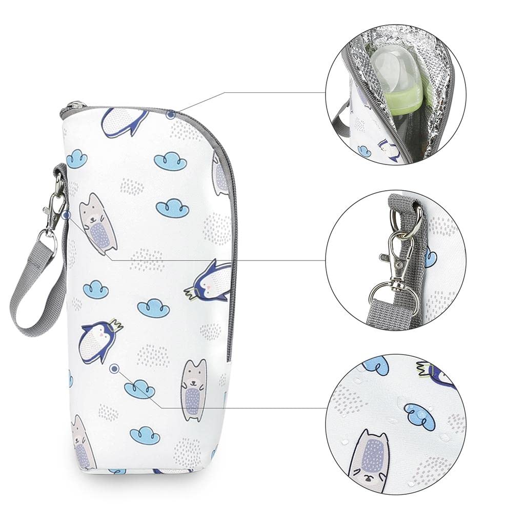 VISTORA Multifunctional Milk Bottle Warm Bag Breastmilk Storage Bags Cooler Bag Cartoon White - Image 4 thumbnail