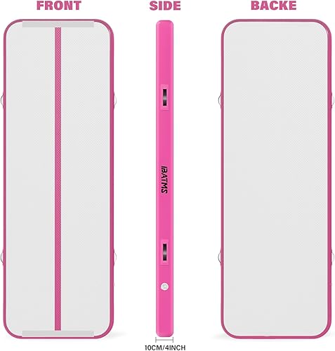 Miniatura 3 de IBATMS Colchoneta inflable de gimnasia de 6 pies10131620 pies de 4 pulgadas8 pulgadas para entrenamiento de gimnasiauso domésticoanimadorayogaagua