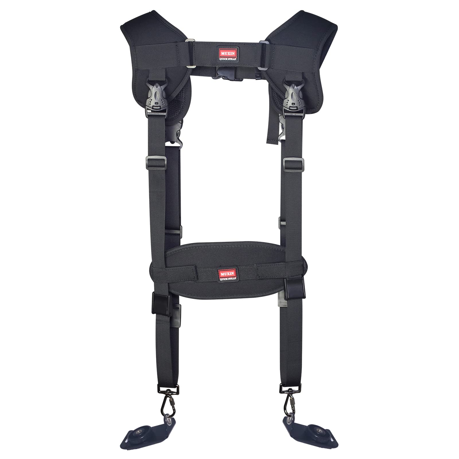 MUXIN Harnais de sangle de caméra double réglable à dégagement rapide avec attache de sécurité pour reflex numérique SLR