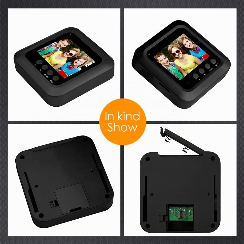Spioncino digitale per porta, Spia per porta Telecamera di sicurezza Campanello intelligente Schermo LCD da 2,4" Visione notturna Cattura foto Telecamera digitale per monitor porta