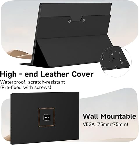 Miniatura 7 de AYY Monitor portátil para portátil de 15 pulgadas, FHD 1080P USB-C HDMI, monitor de viaje externo para computadora, segunda pantalla, HDR IPS,