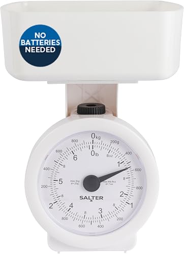 Balance mécanique 3 kg, cadran analogique, bol 1 L amovible Salter