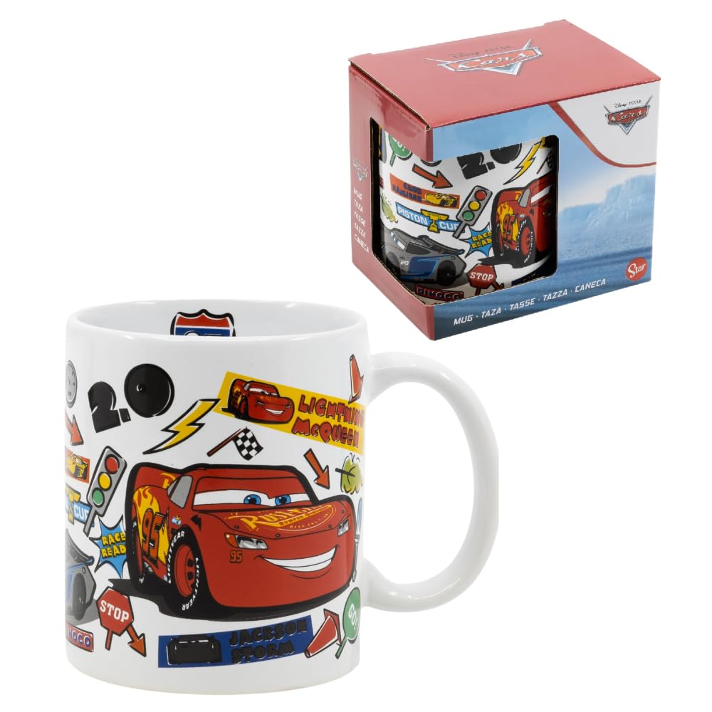 Tazza in ceramica Cars Disney modello Mug 325 ml tazza da colazione per bambini