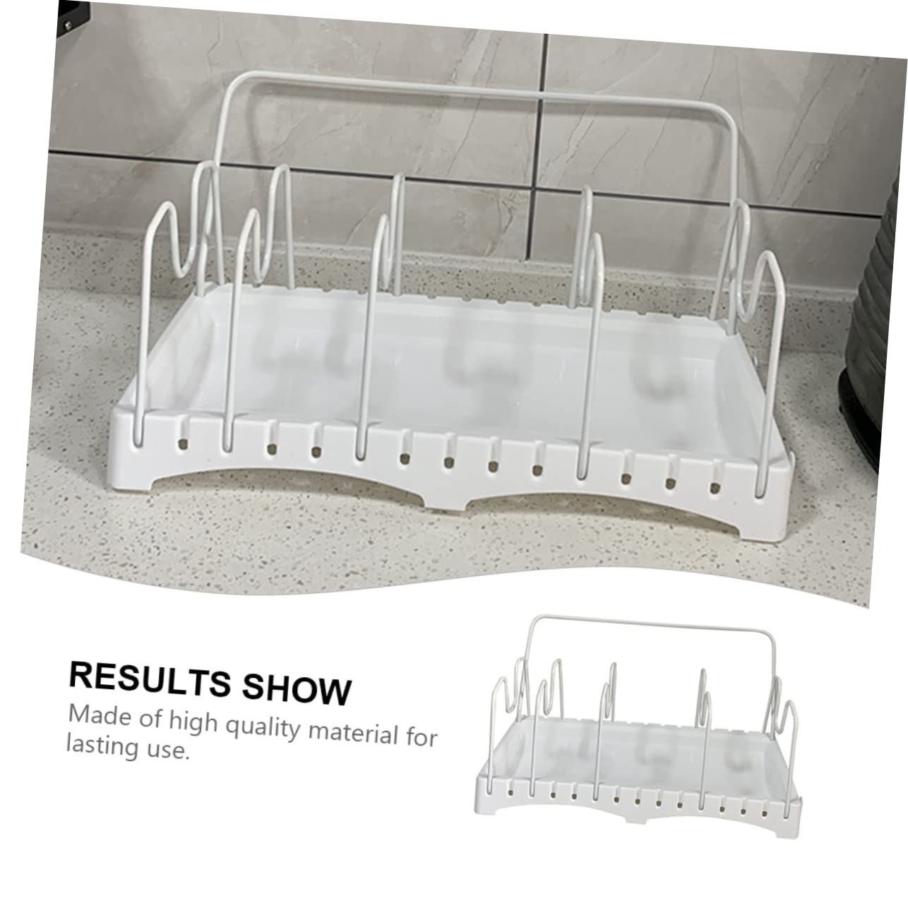 BESTYASH Porta Coperchi Regolabile da Cucina 1 Pezzo in Metallo e Plastico | Design a Scomparti Paratia Regolabile, Facile da Pulire, Adatto per Hotel e Feste