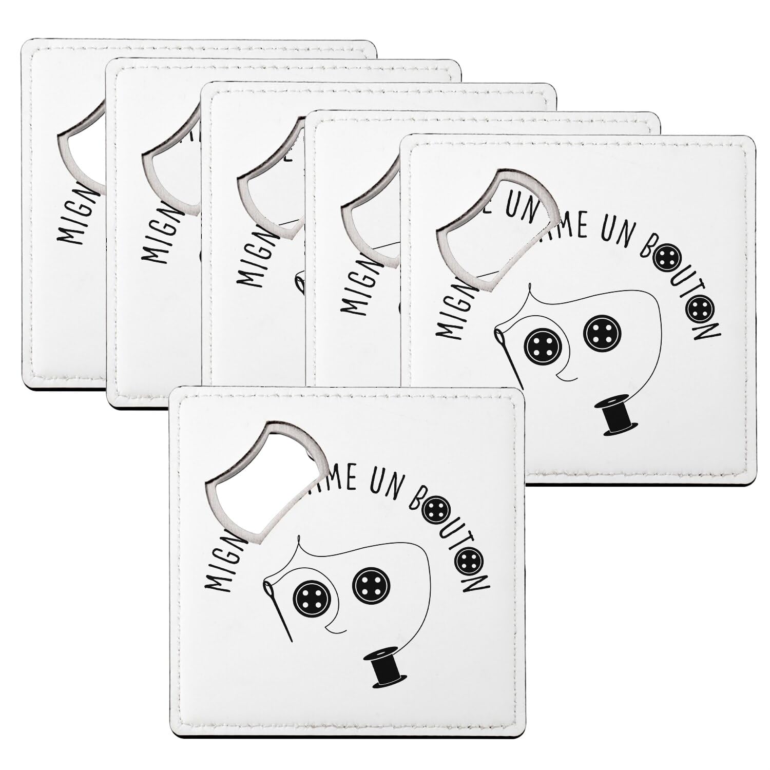 Sous verre décapsuleur Halloween lot de 6 dessous de verre 92x92 mm