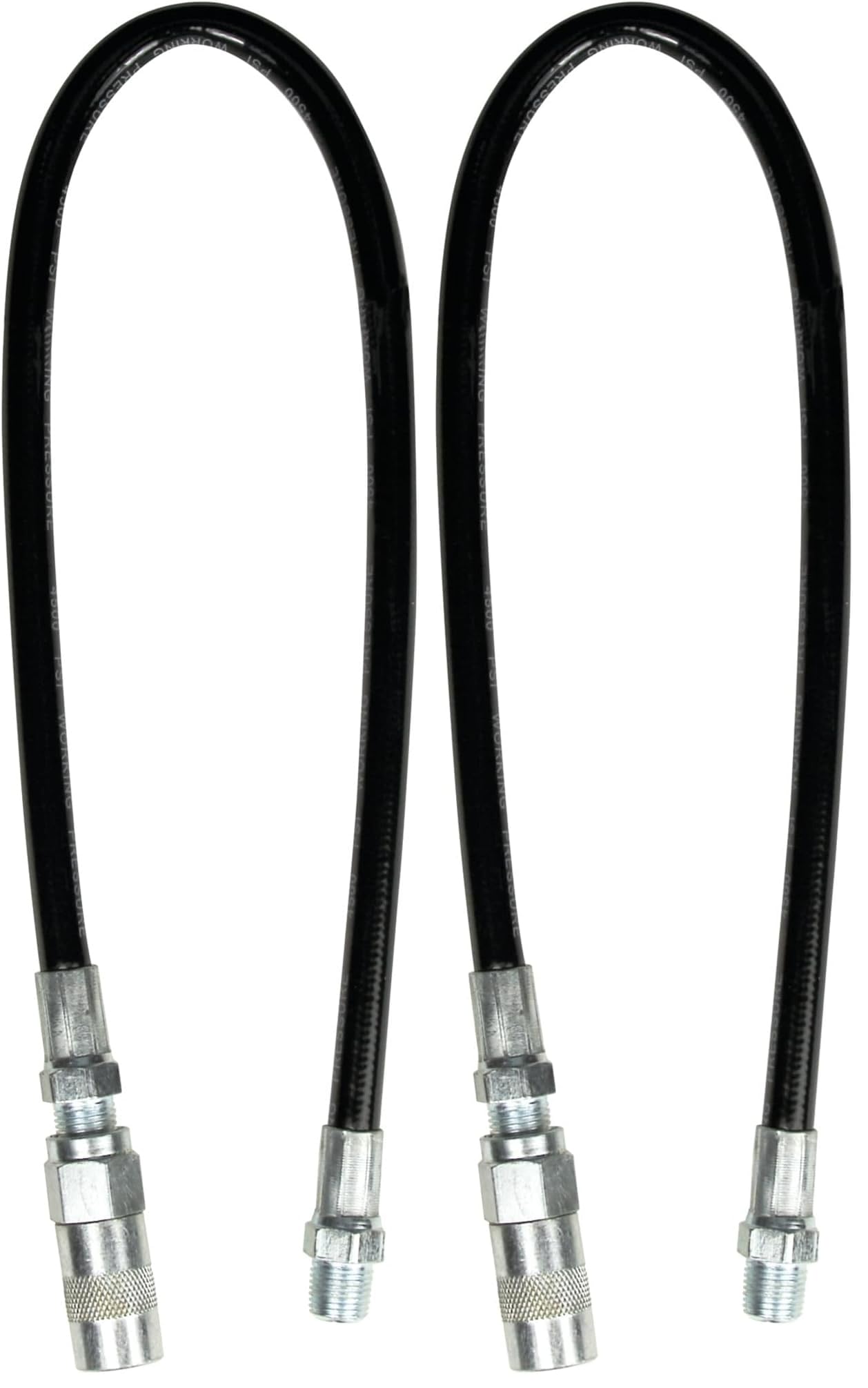 Performance Tool W54211 18-Inch Flex Grease Gun Hose Extension With Coupler, 4,500 Working PSI (1/8 NPT) (Pack of 2)