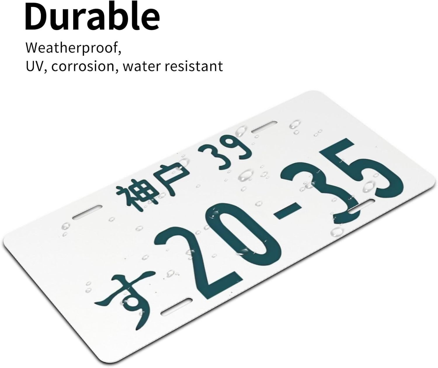 Japanese Style Hip Hop Decorative Logo License Plate Metal Car Plate image 3