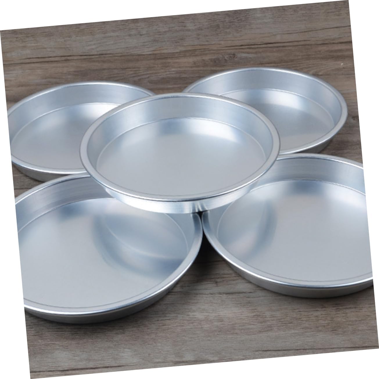 GLEAVI 5 Pcs Aluminium Alloy Dinner Plates Multi Functional Outdoor Plates for Bbq Picnic Camping Family Gatherings Easy to Clean Cookware