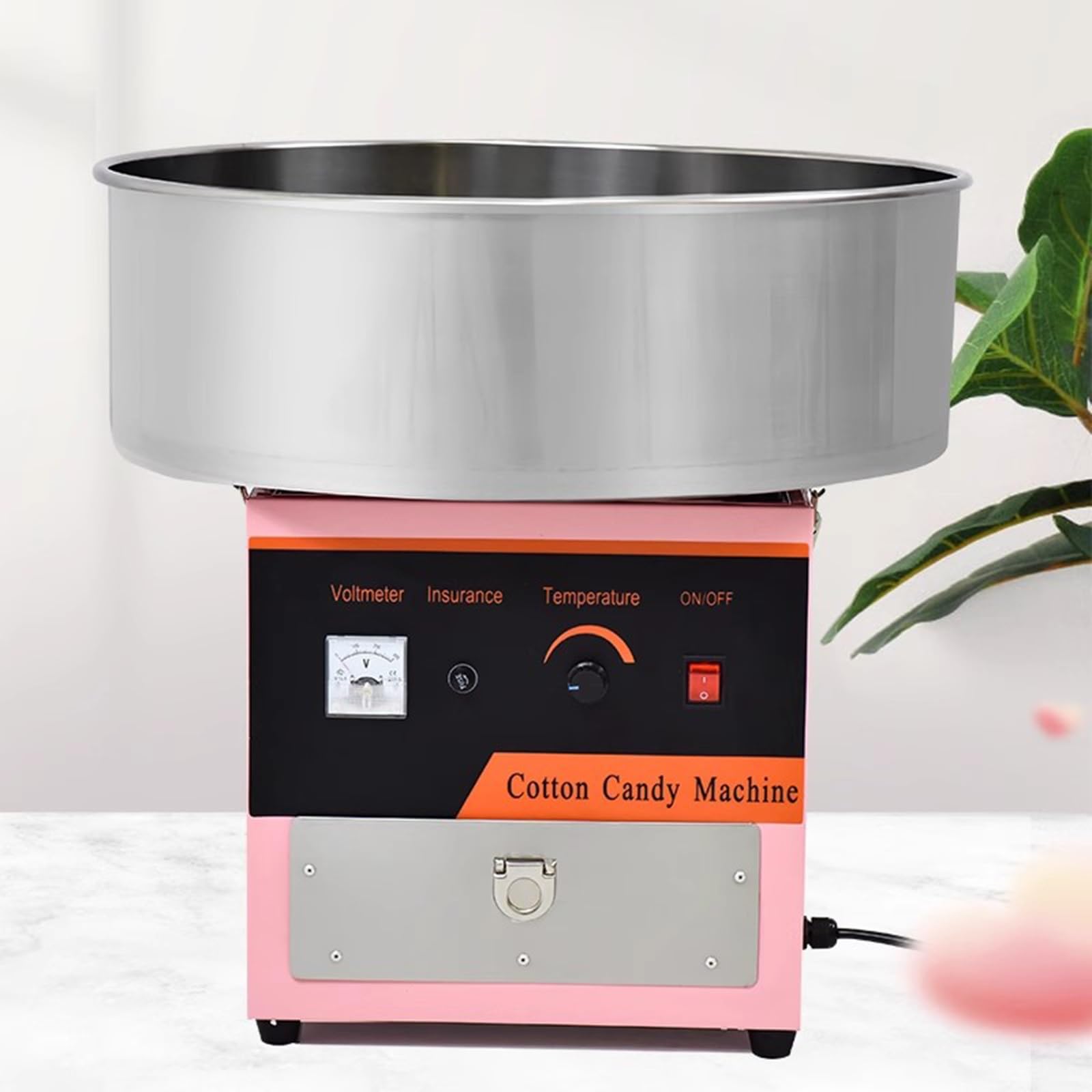 Maquina Algodón Azúcar Máquina eléctrica de algodón de azúcar, fabricante comercial con tazón de acero inoxidable, cuchara for azúcar y cajón for fiesta de cumpleaños Máquina Algodón Caramelo