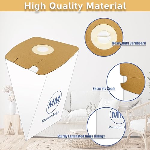 Miniatura 3 de Bolsas de vacío MM para envases Mighty Mite Eureka 3670, 3670M, 3670H, 3670G, 60295C, 60297A Mighty Mite, pieza # 60295, paquete de 8