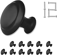 Vista 6 de 6 pomos negros para cajones de tocador, perilla moderna de 1.2 pulgadas para armarios y cajones