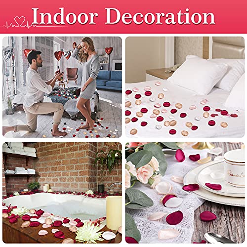 Aivanart 400Pcs Silk Rose Petals For Wedding Decorations, Blush Pink Flower Petals For Centerpieces Reception Tables Rustic Decor Flower Girl Scatter For Aisle Runner,Bridal Shower #TOP7