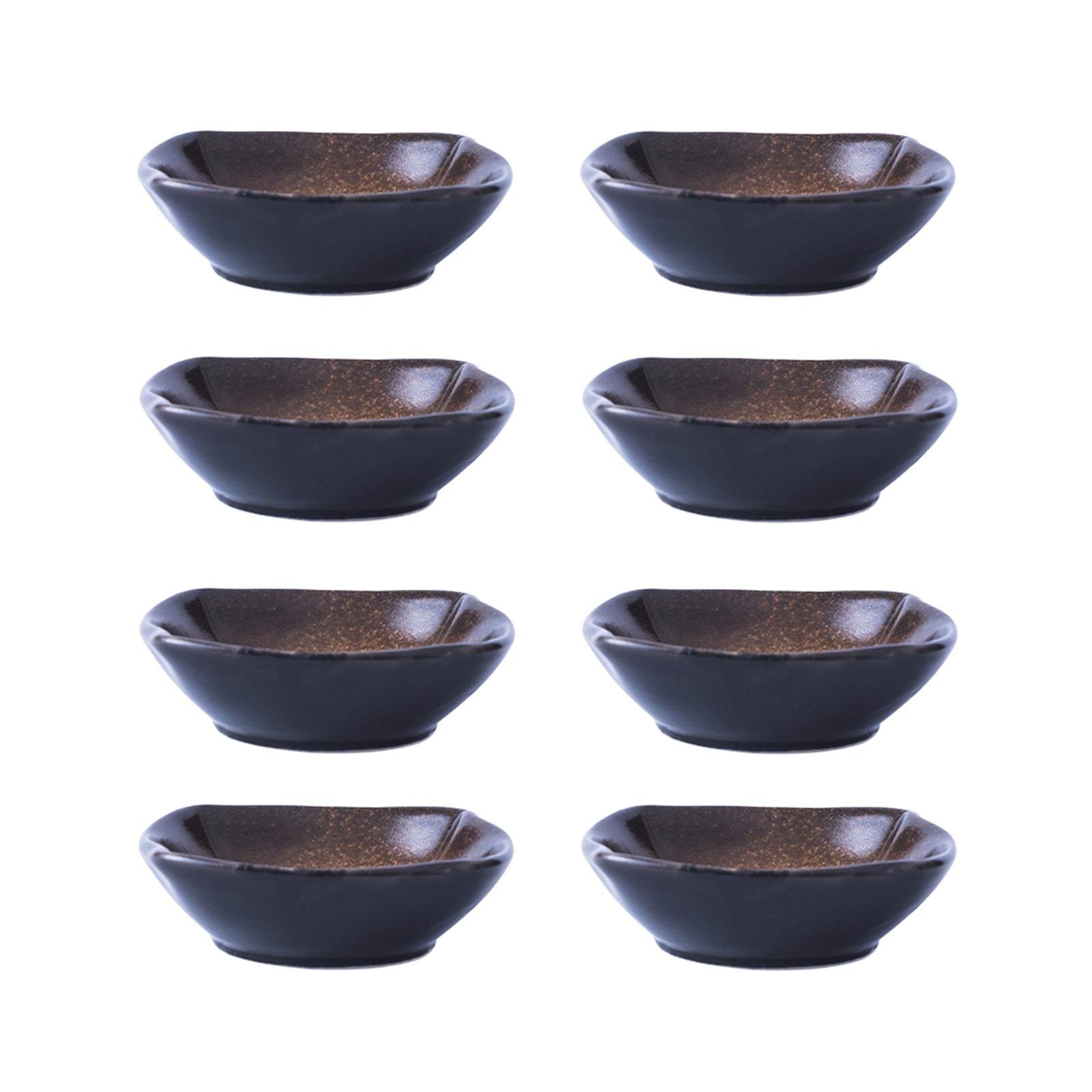 Dipschalen Japanischer Stil Porzellan Soja-Sauce-Teller - 8-Pack-Mehrzweck-Dip-Sauce-Bowls ideal für Tomatensauce, Soja, BBQ und EIN anderes Party-Abendessen Snackschalen (Color : E)