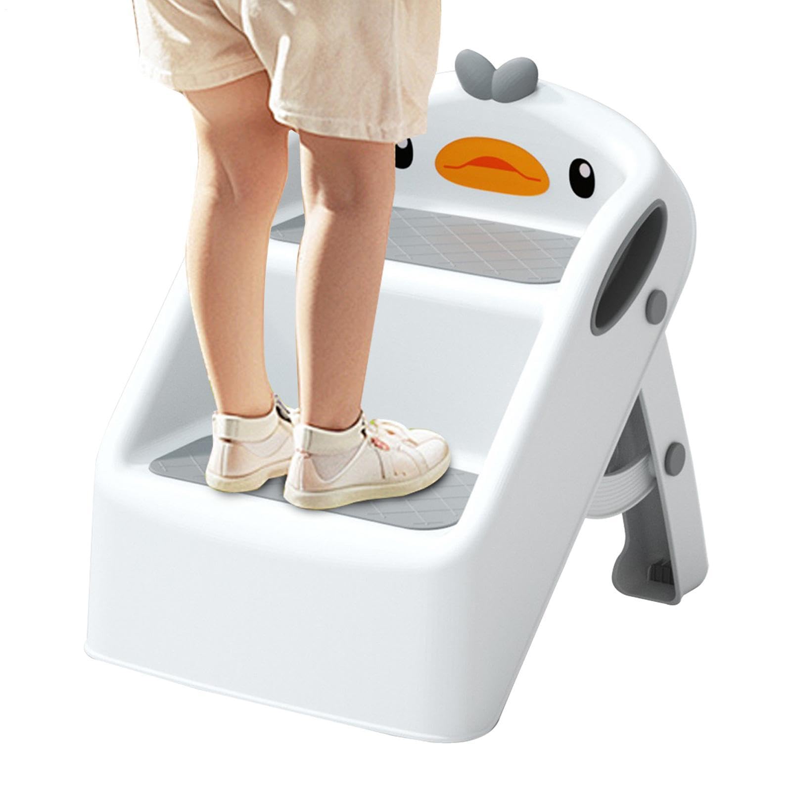 Caminar pie infantil – Escalera plegable 2 pasos para baño infantil | taburete de , antideslizante, portátil, para lavabo, cocina, aprendizaje