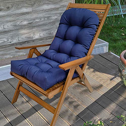 Atiasrama Waterproof Rocking Chair Cushion Indoor/Outdoor 43.3×19.7In-All Weather High Back Chair&Patio Cushions With Ties,Overstuffed Yard Furniture Chair Pad Replacement #TOP2
