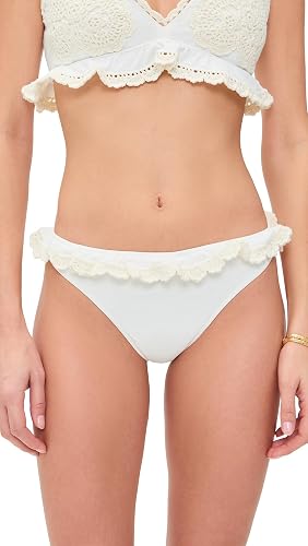 Sea Women's Madelyn Crochet Bikini Bottoms, White, XL