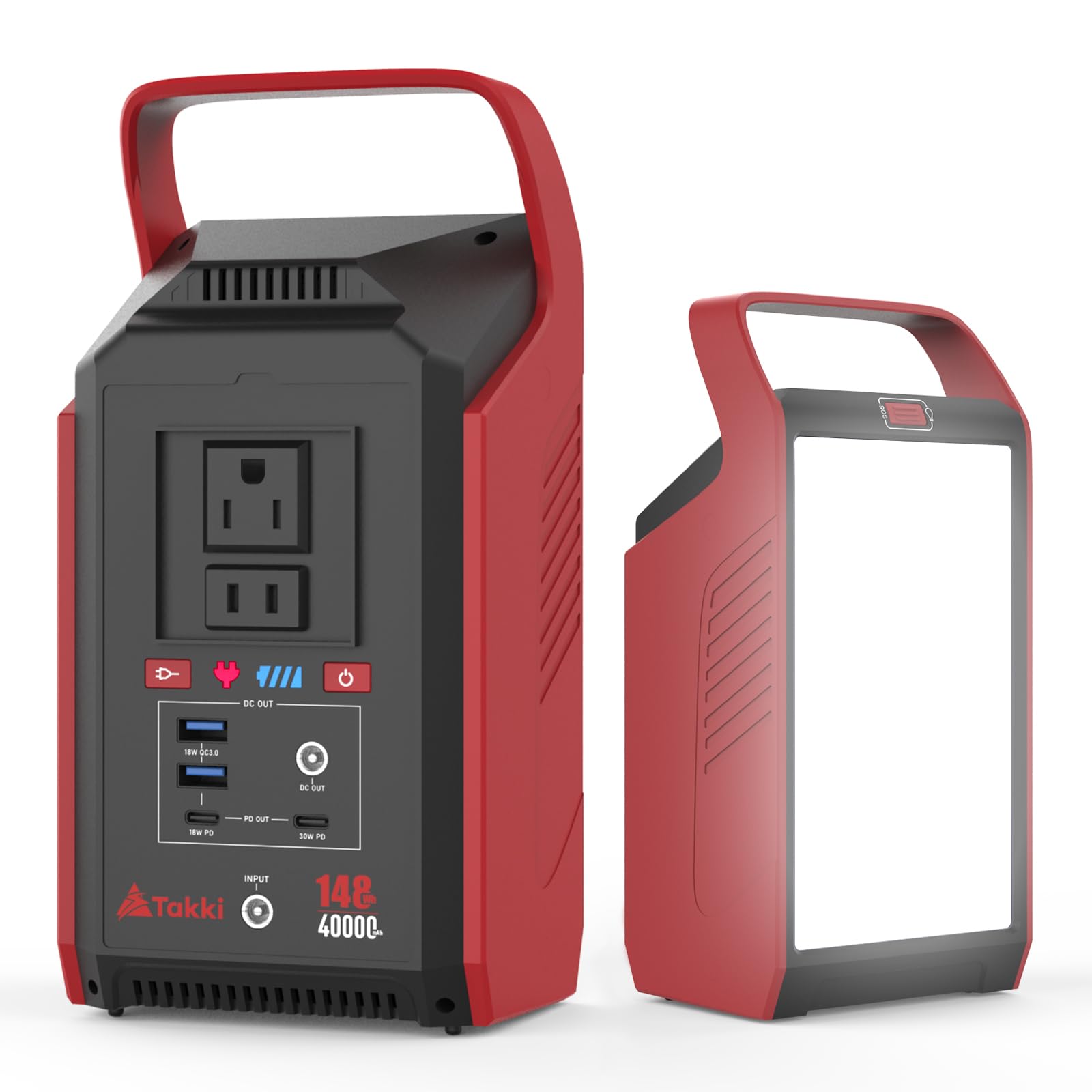 Takki 120W Peak Solar Generator Portable Power Station with Panels 21W Included, 99Wh Solar Power Bank Charger AC Outlet for Camping Emergency Outdoor Tent — view 10