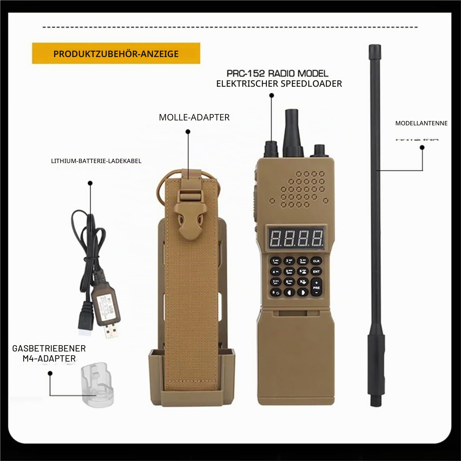 Airsoft Speed ​​Loader for 6mm BB Pellets, Radio-Modell Elektrischer Füller mit Adapter, Paintball Jagd Wargame Ausrüstung
