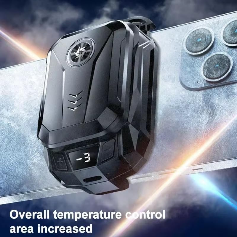 Image of BKN SL14 Semiconductor Mobile Phone Radiator Cooler with Detachable Battery 3rd Gear Adjustable 1500 mah Magnetic Battery with LED Display Fit All Types of Phone & Mobile Gaming, Live Streaming