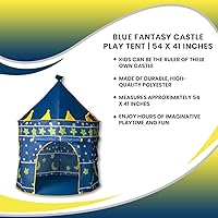 Vista 5 de Tienda de campaña Blue Fantasy Castle Casa de juegos para niños, actividades en interiores y exteriores Juguetes y juegos, tiempo de juego