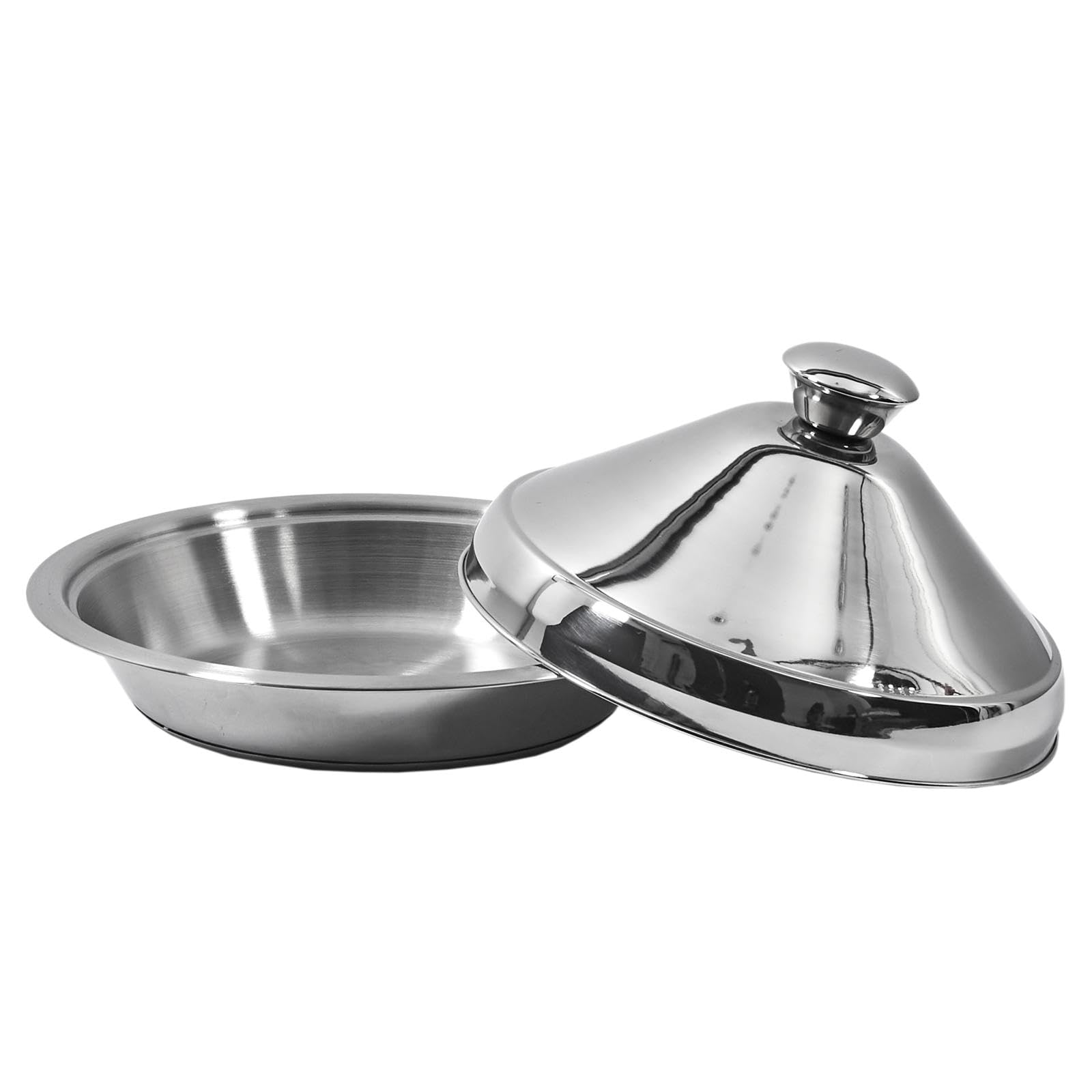 COOK CONCEPT Tajine aus Edelstahl 24 cm Alle Herdarten inkl. Induktion Silber | Tajine aus geeignet für alle Herdarten inklusive Induktion, Backofen, Dampfventil, Schongarfunktion